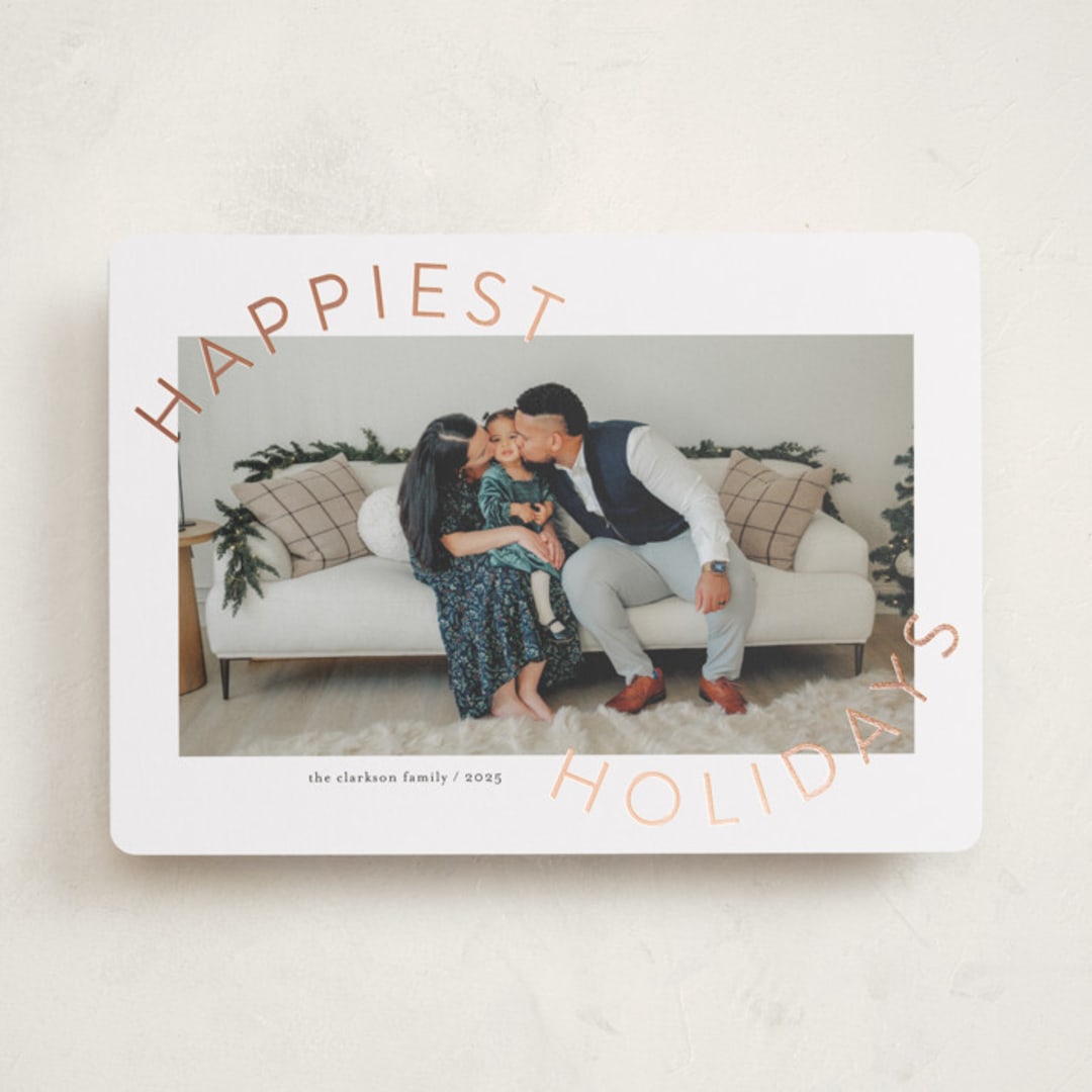 "Round and Round" - Holiday Cards in Snowflake by Jessica Williams - Front