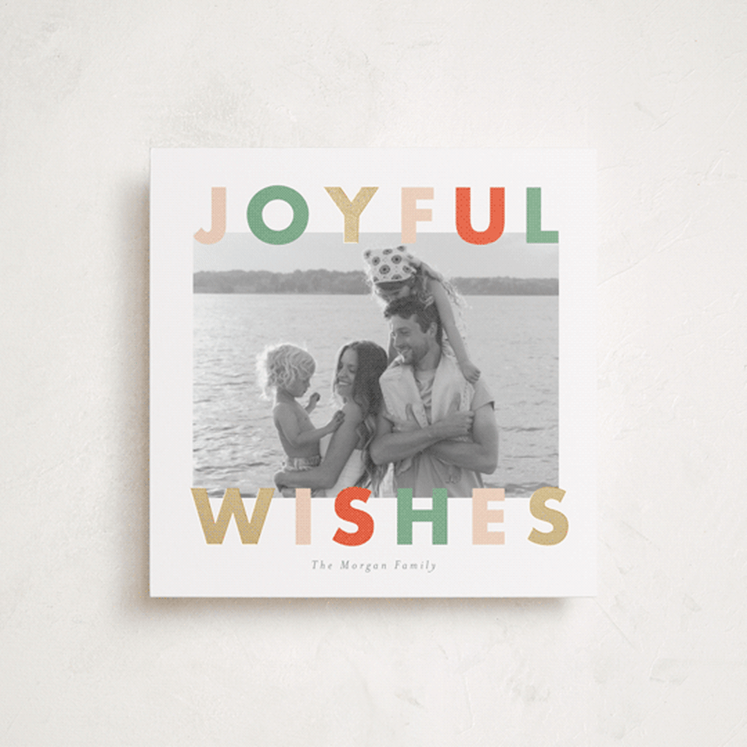 "Joyful Bright" - Holiday Cards in Candy Cane by Angela Thompson - Front