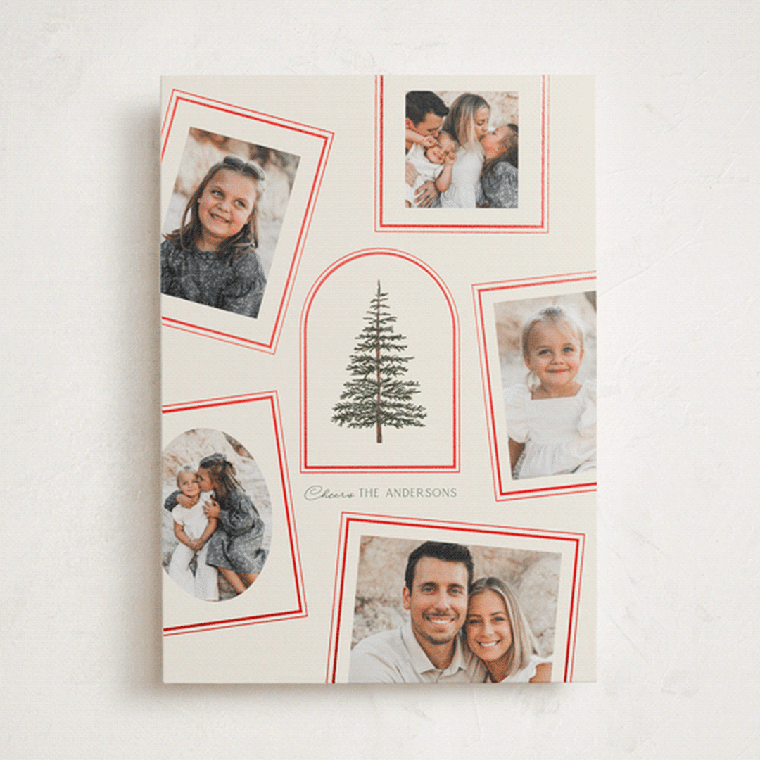 "Photo Album" - Holiday Cards in Buttercream by Baumbirdy - Front