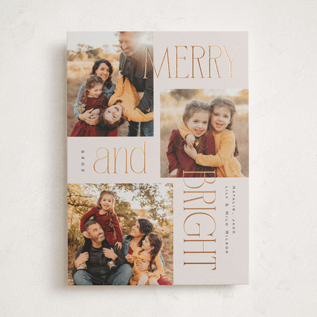 "Modern collage" - Holiday Cards in Chai by Owl and Toad - Front