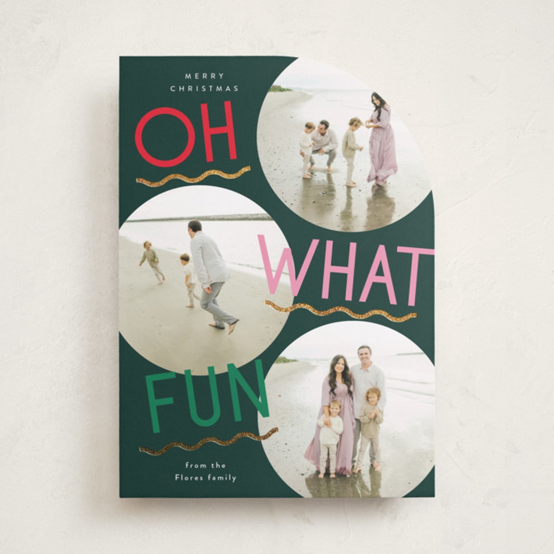 "Fun Redux" - Holiday Cards in Elfshoes by Everett Paper Goods - Front