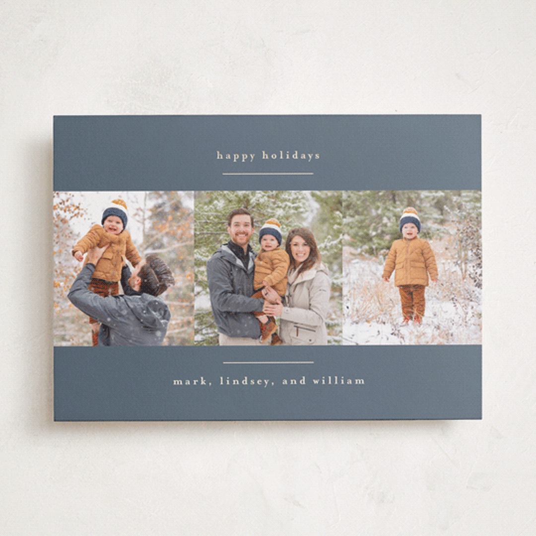 "modern minimalist" - Holiday Cards in Blue Spruce by Kate Ross - Front