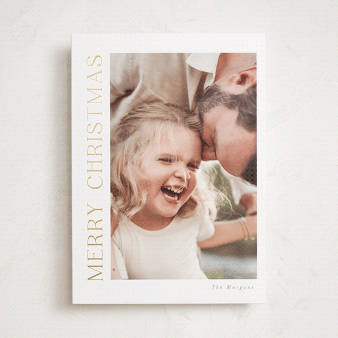 "Gilded Merry" - Holiday Cards in Cotton by Angela Thompson - Front