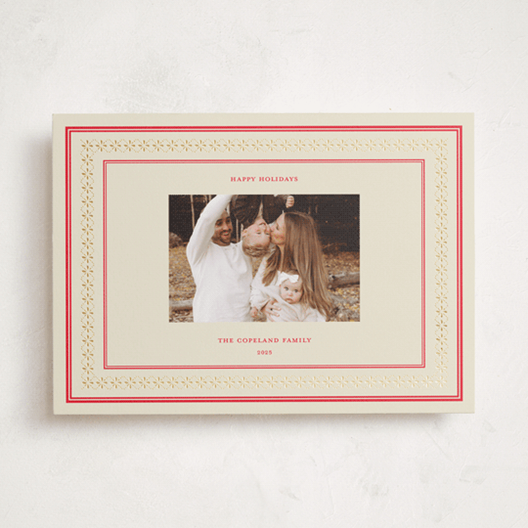 "Christmas Sweater Border" - Holiday Cards in Crimson by Jen Ramsey - Front