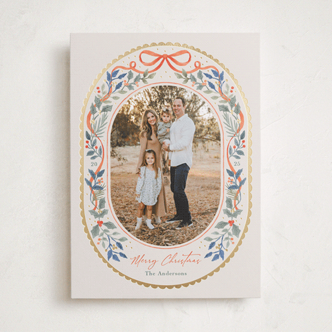 "A Gentle Bow" - Holiday Cards in Holly by Elly - Front