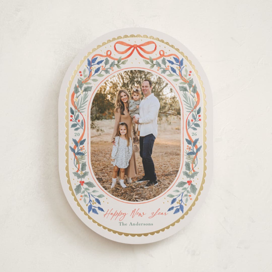 "A Gentle Bow" - Holiday Cards in Holly by Elly - Front