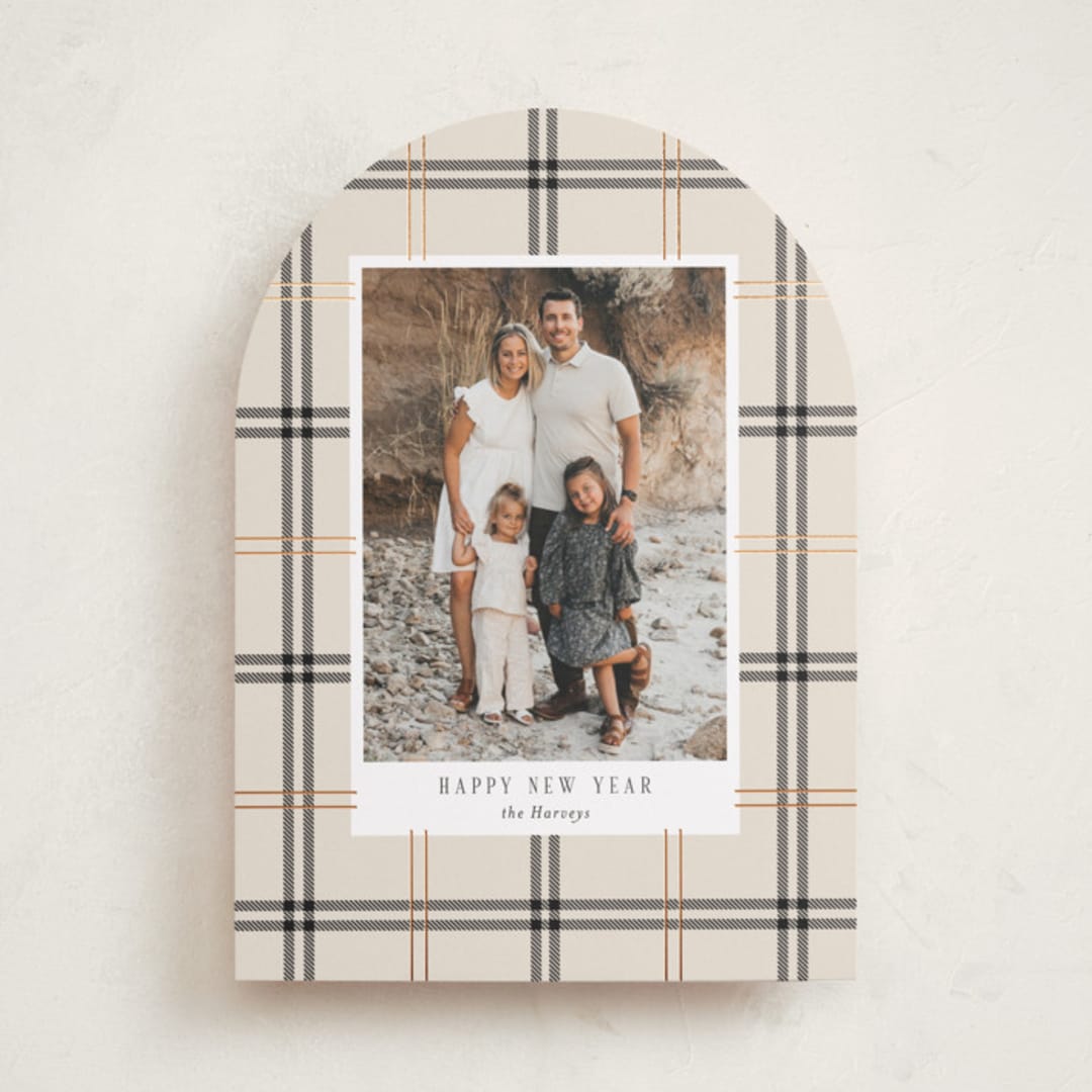 "Window Pane" - Holiday Cards in Vanilla by Cindy Reynolds - Front