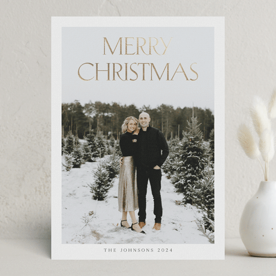 "Merry & Classic" - Holiday Cards in Cloud by Nicole Walsh - Front