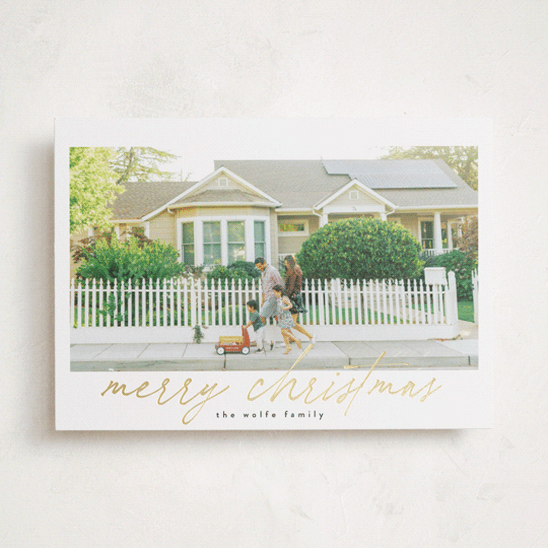 "The Merry" - Holiday Cards in Marshmallow by Tamara Hilje - Front