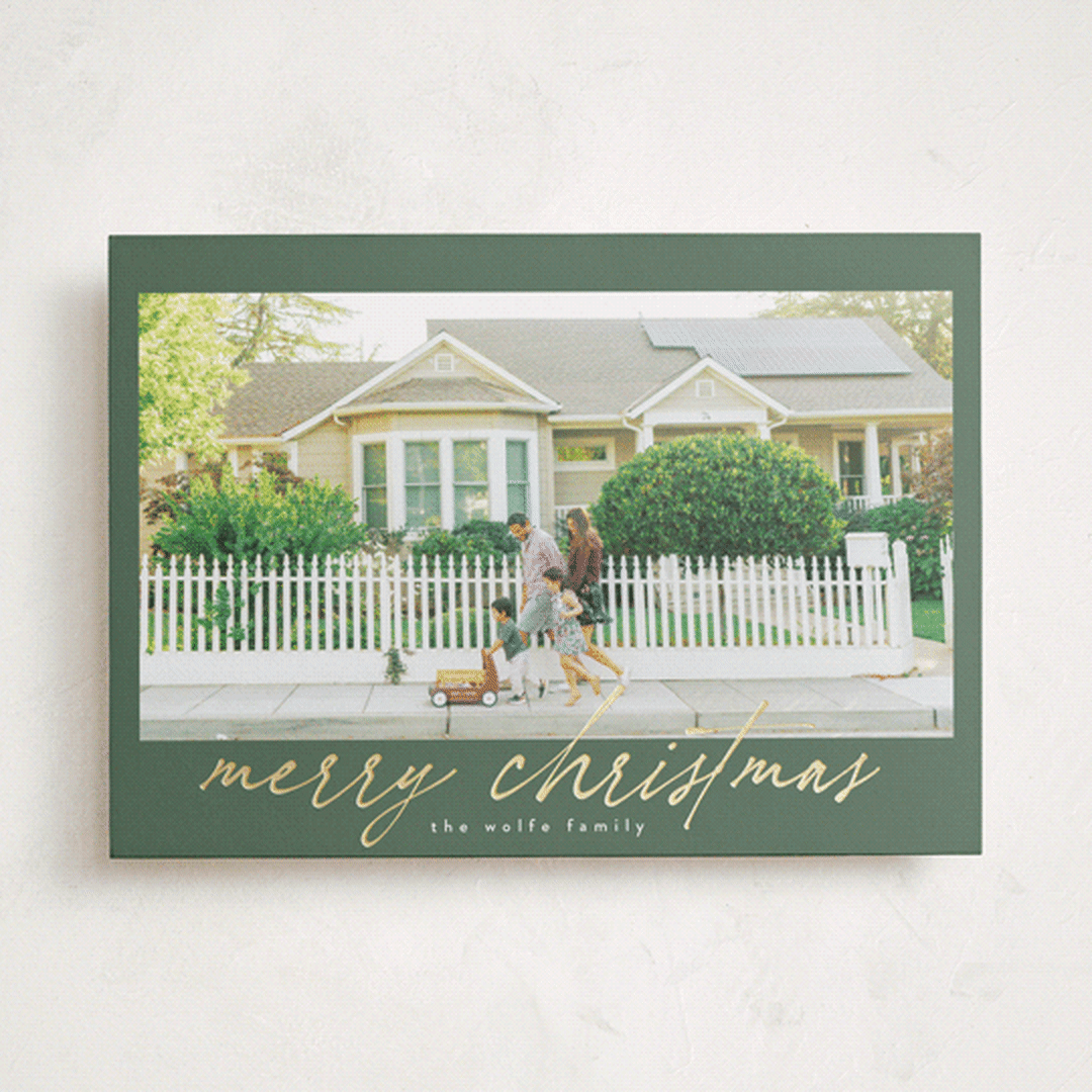 "The Merry" - Holiday Cards in Pine by Tamara Hilje - Front