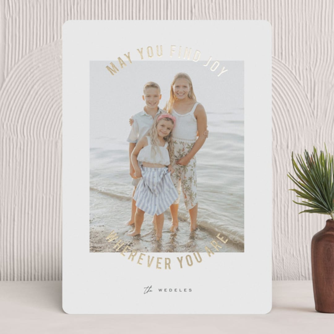 "finding joy" - Holiday Cards in Cloud by Sara Hicks Malone - Front
