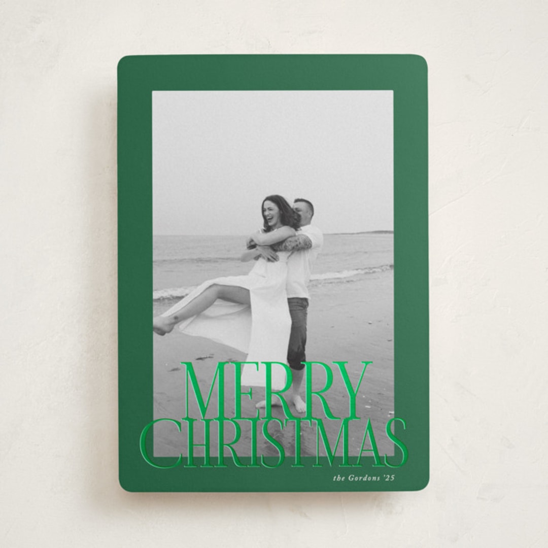 "The Bold Border" - Holiday Cards in Pine by Brianne Larsen - Front