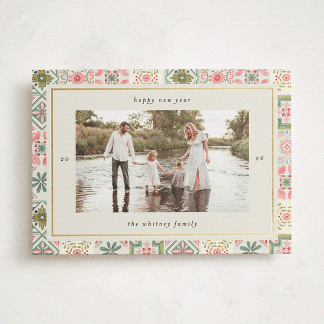 "Tiles" - Holiday Cards in Vanilla by Makewells - Front