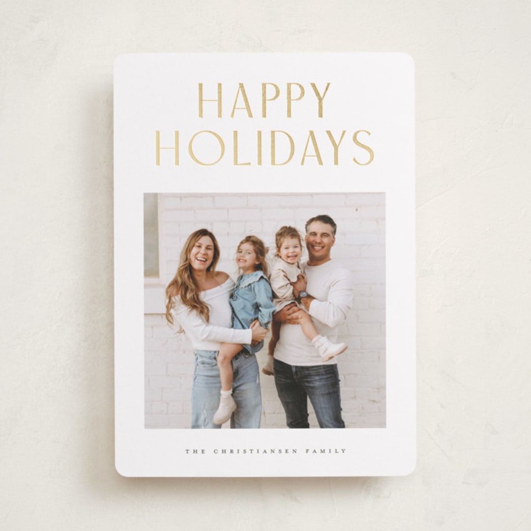 "Slate" - Holiday Cards in Sugar by Wildfield Paper Co - Front