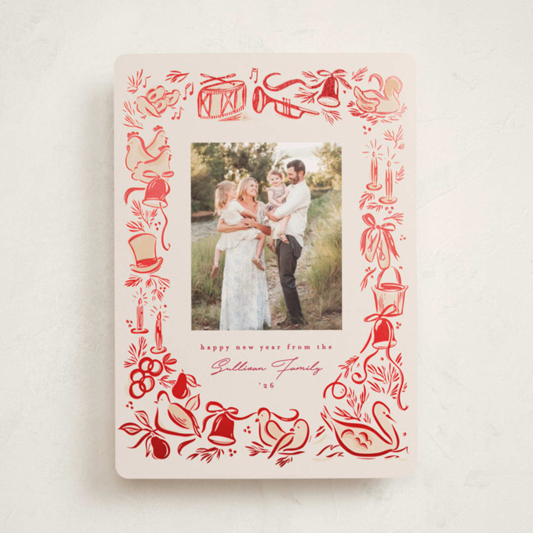 "And a Partridge" - Holiday Cards in Eggnog by Julie Murray - Front