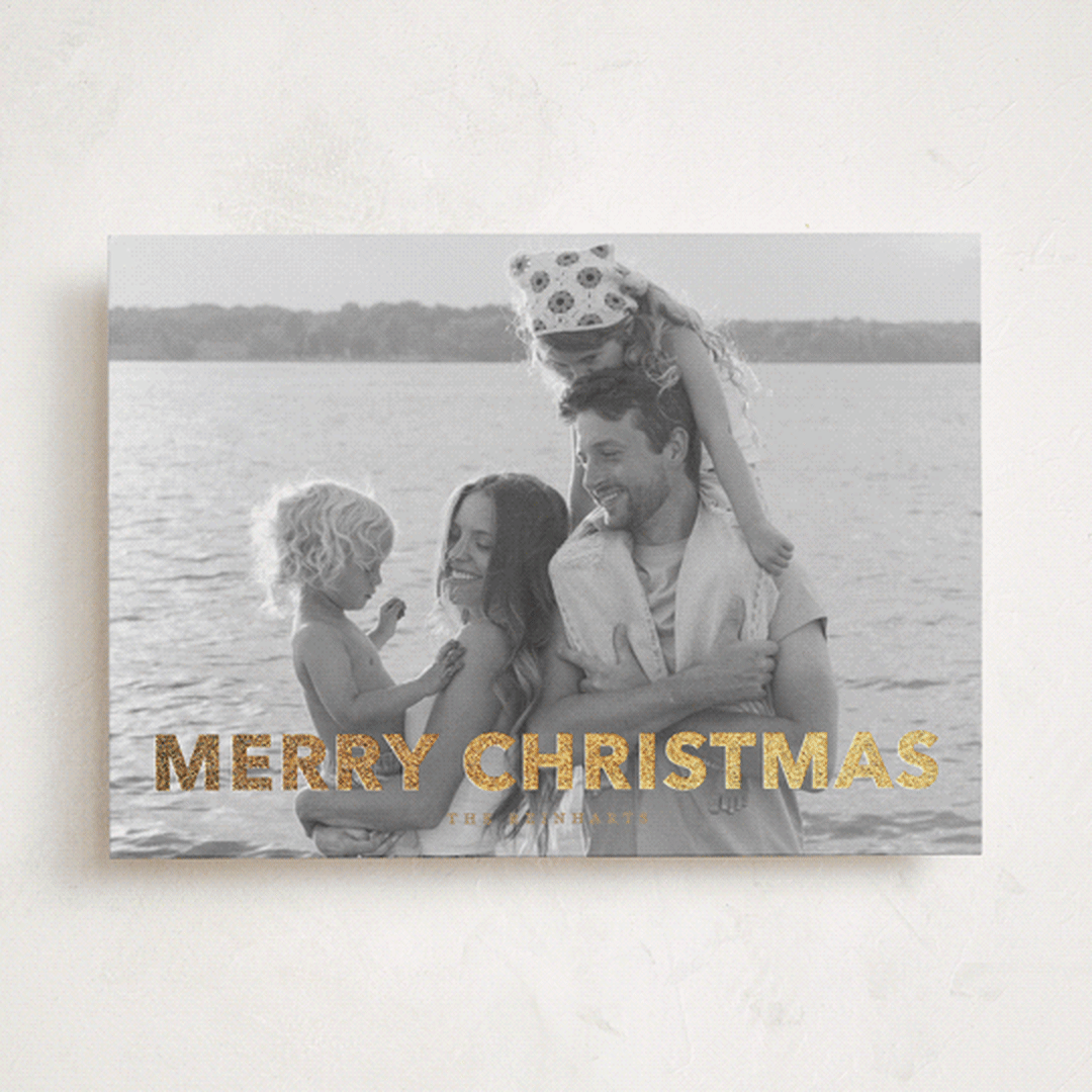 "Gilded" - Holiday Cards in Champagne by Angela Thompson - Front