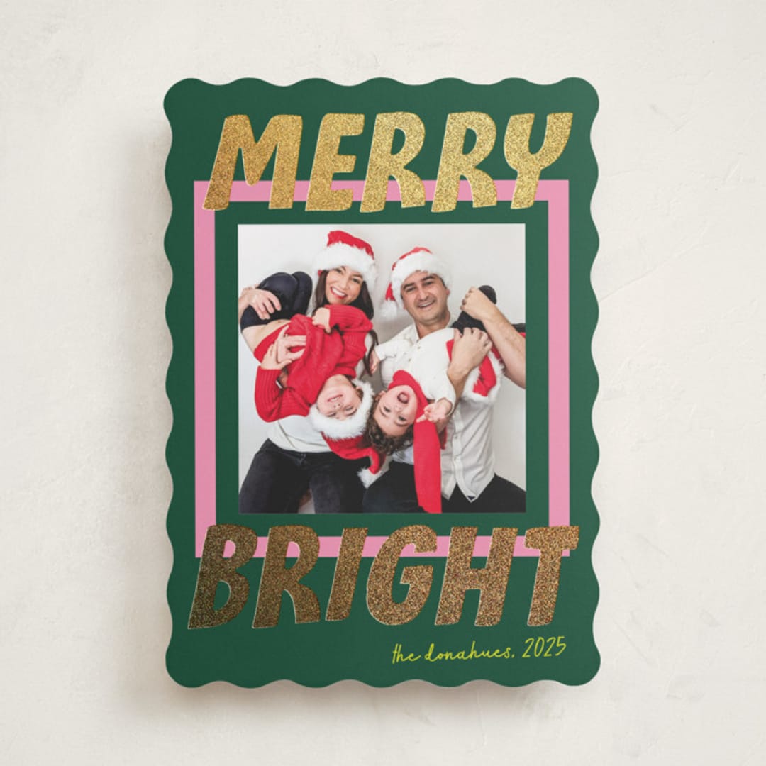 "Bold and Bright" - Holiday Cards in Evergreen by Shari Margolin - Front