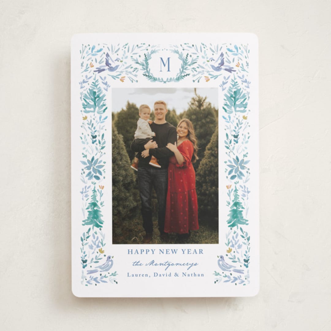 "Wonders of Nature" - Holiday Cards in Blue Spruce by Petra Kern - Front