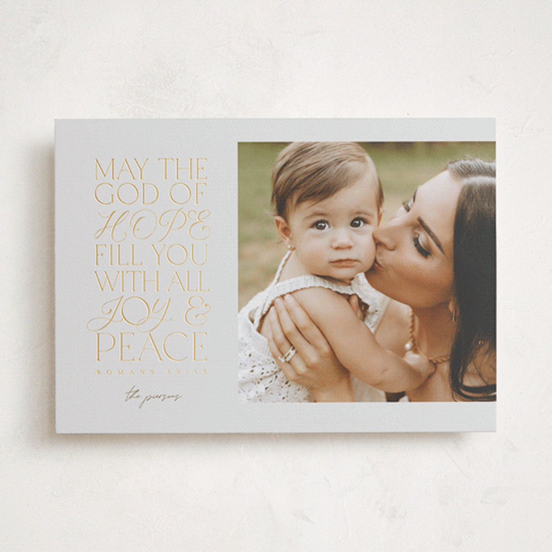 "Filled With Love" - Holiday Cards in Chestnut by Pink House Press - Front