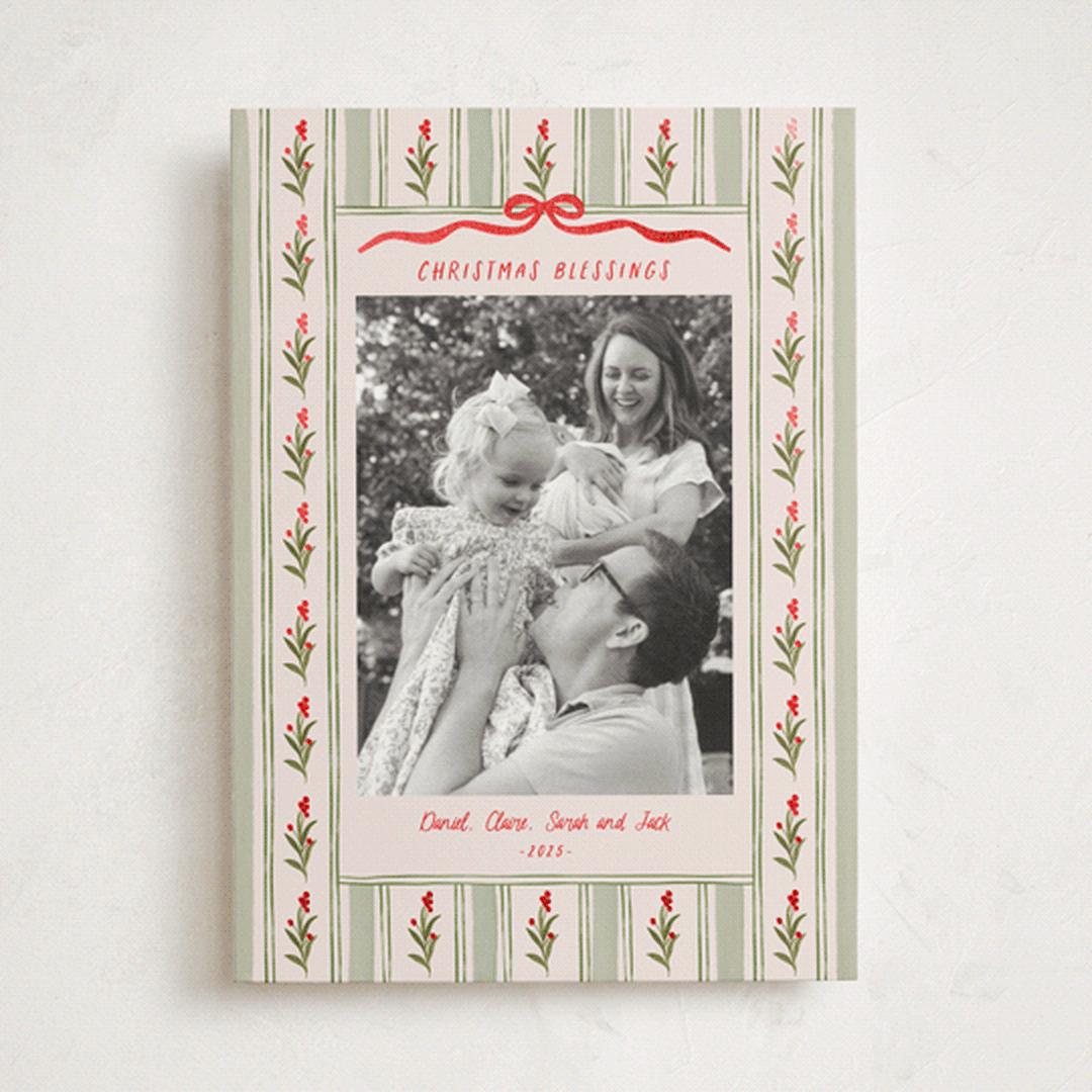 "hand-drawn Vintage garden" - Holiday Cards in Stocking by Creo Study - Front