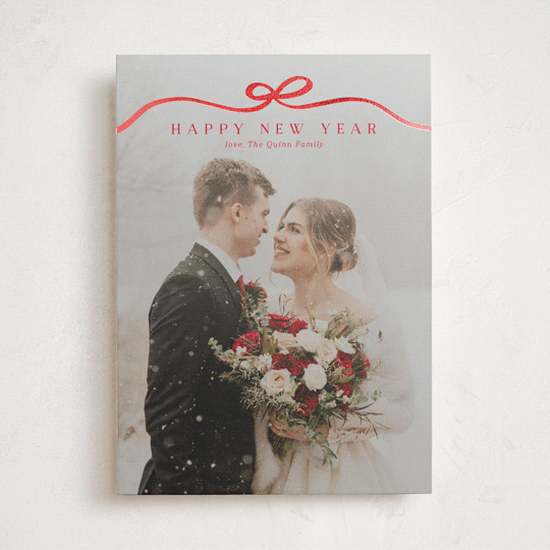 "Bow Tied" - Holiday Cards in Cardinal by Kaydi Bishop - Front