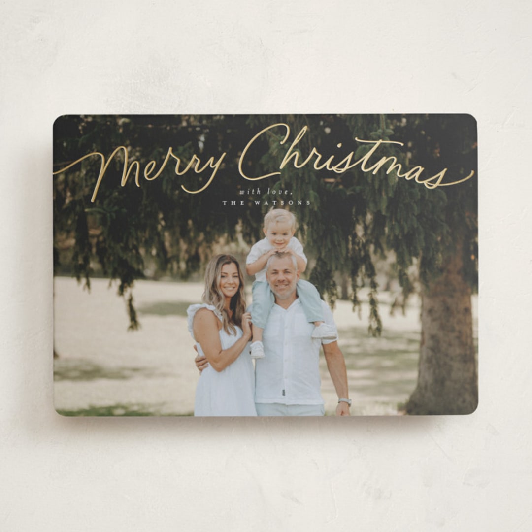 "Simply Delighted" - Holiday Cards in Marshmallow by Everett Paper Goods - Front
