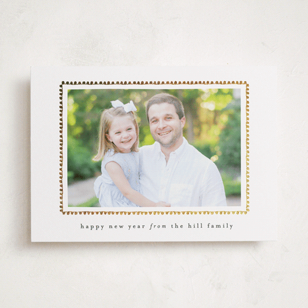 "hand drawn scallop" - Holiday Cards in Coal by Sara Hicks Malone - Front