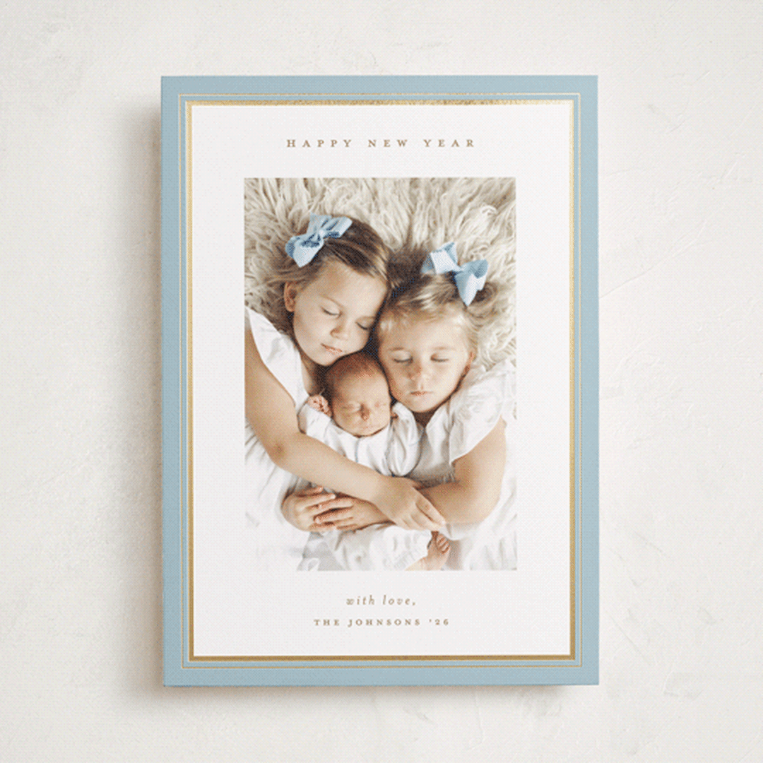 "clean frame" - Holiday Cards in Sky by Christy Hy Lee - Front