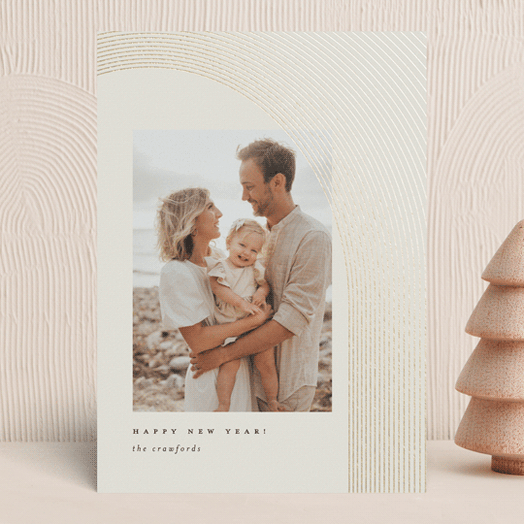 "gradient arches" - Holiday Cards in Ivory by Carolyn Nicks - Front