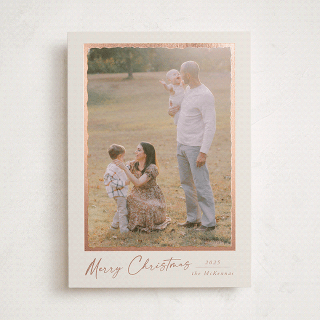"Gild Frame" - Holiday Cards in Ivory by Petra Kern - Front