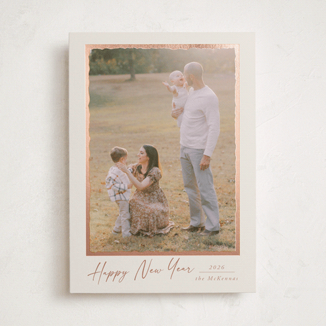 "Gild Frame" - Holiday Cards in Ivory by Petra Kern - Front