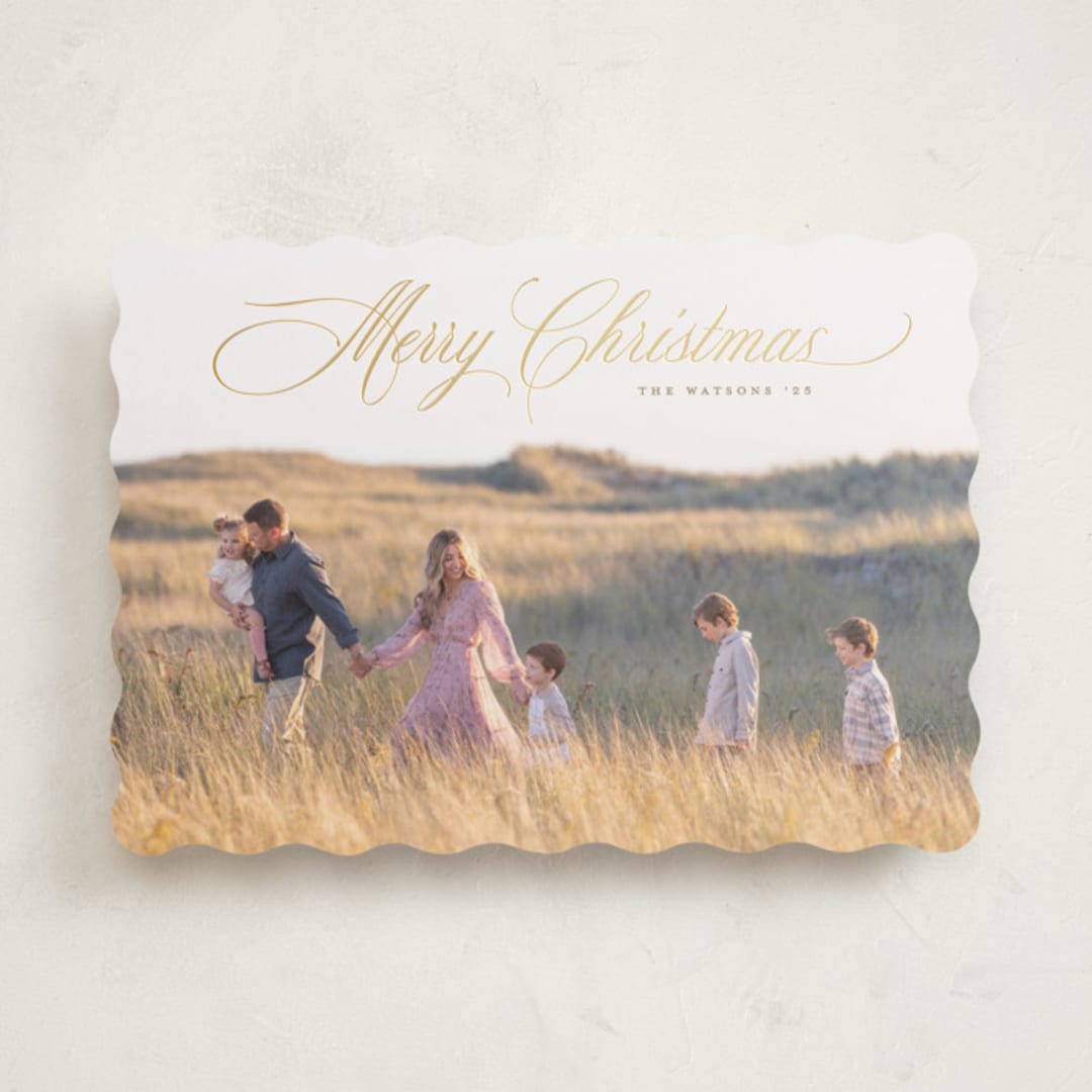 "Classically" - Holiday Cards in Sand by Christy Hy Lee - Front