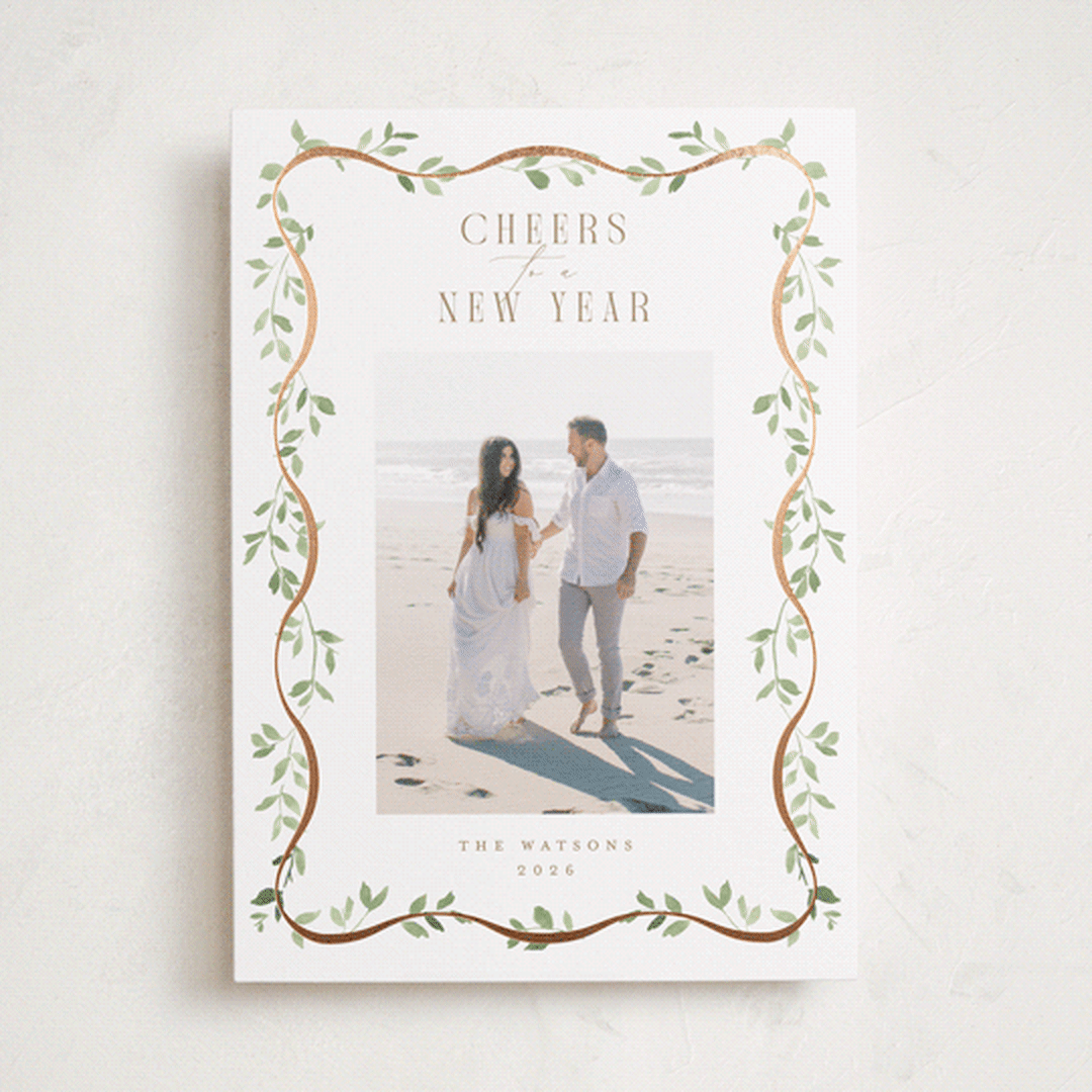 "Adorn Framed" - Holiday Cards in Snow by Everett Paper Goods - Front