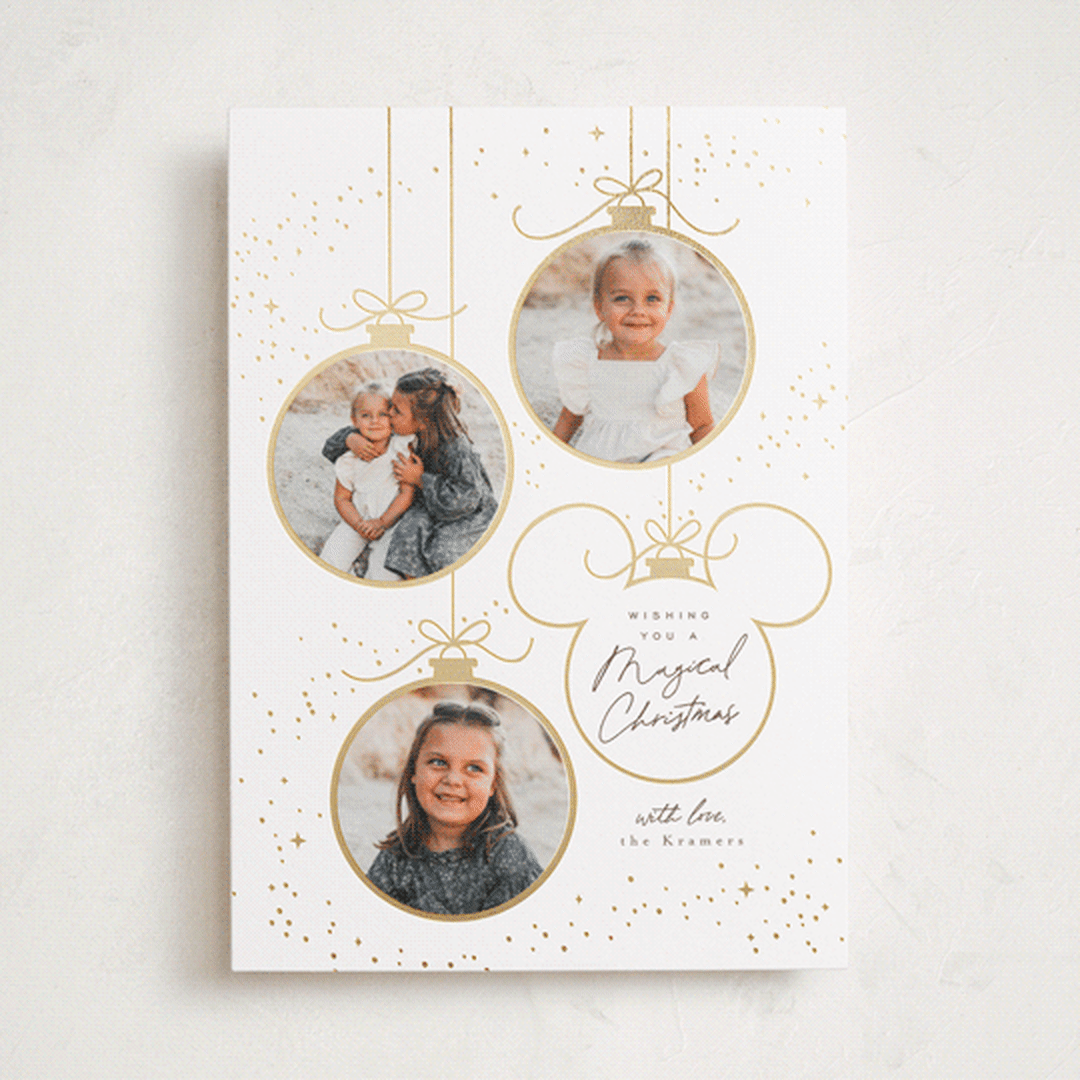 "BAUBLES" - Holiday Cards in Snow by Everett Paper Goods - Front