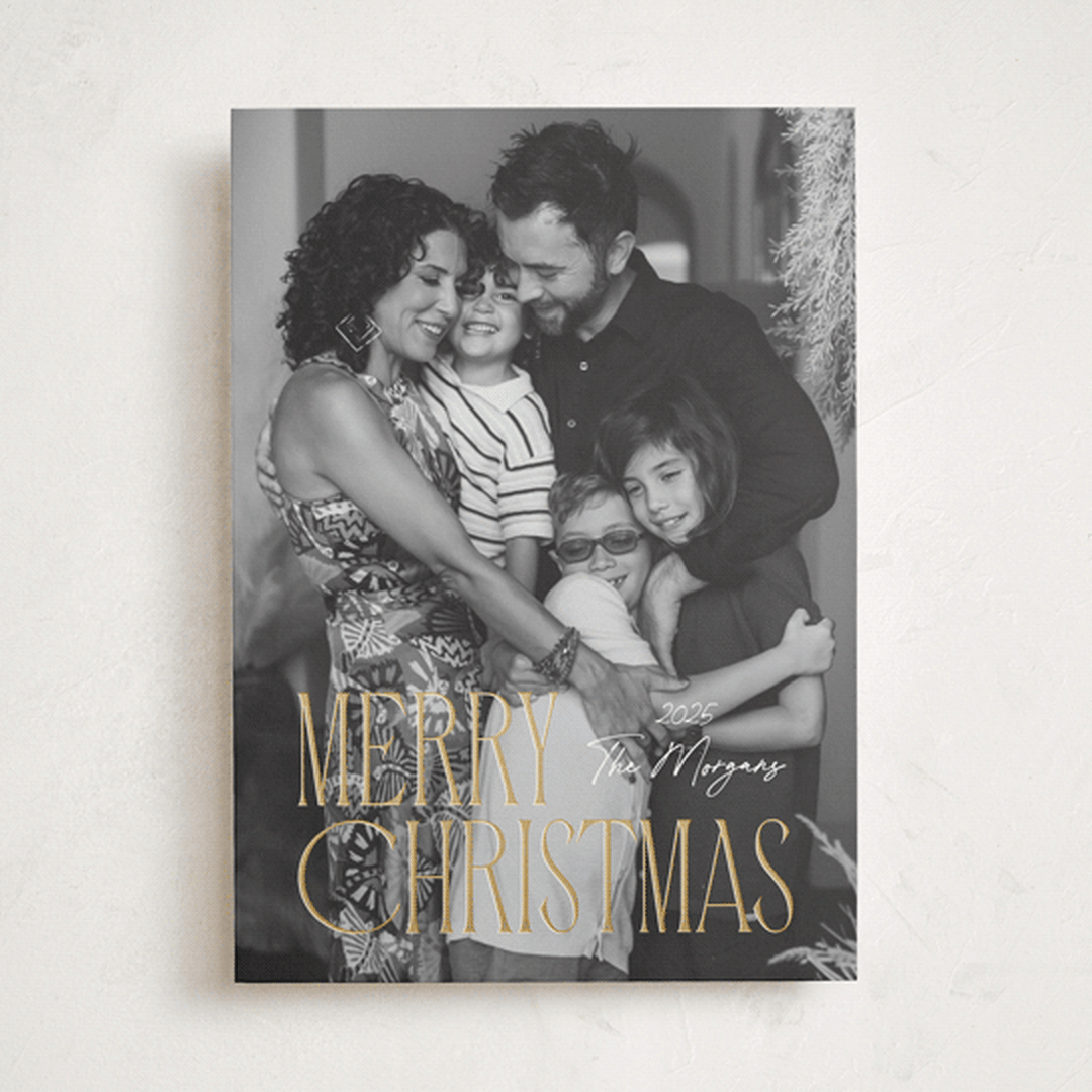 "Merry Embrace" - Holiday Cards in Halo by Kacey Kendrick Wagner - Front