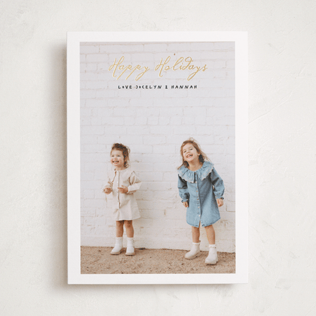 "vintage joy" - Holiday Cards in Onyx by Benita Crandall - Front