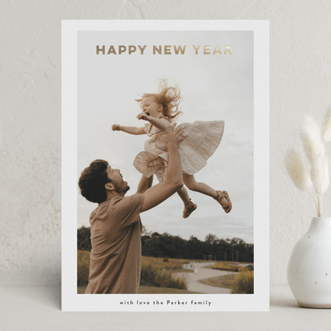 "foil new years" - Holiday Cards in Snow by Benita Crandall - Front
