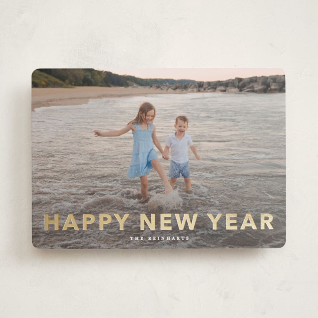 "Gilded" - Holiday Cards in Linen by Angela Thompson - Front