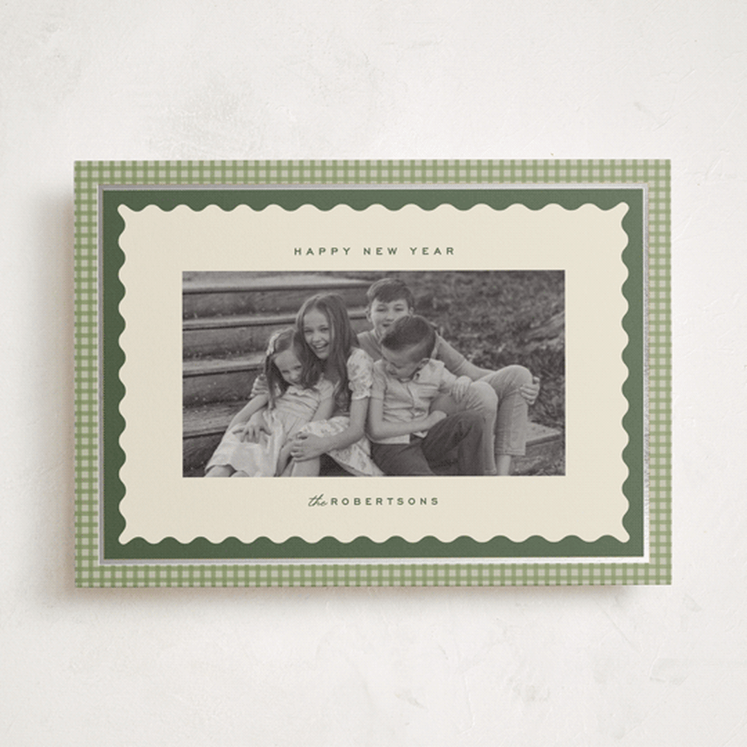 "gingham layers" - Holiday Cards in Garland by Ellen Schlegelmilch - Front