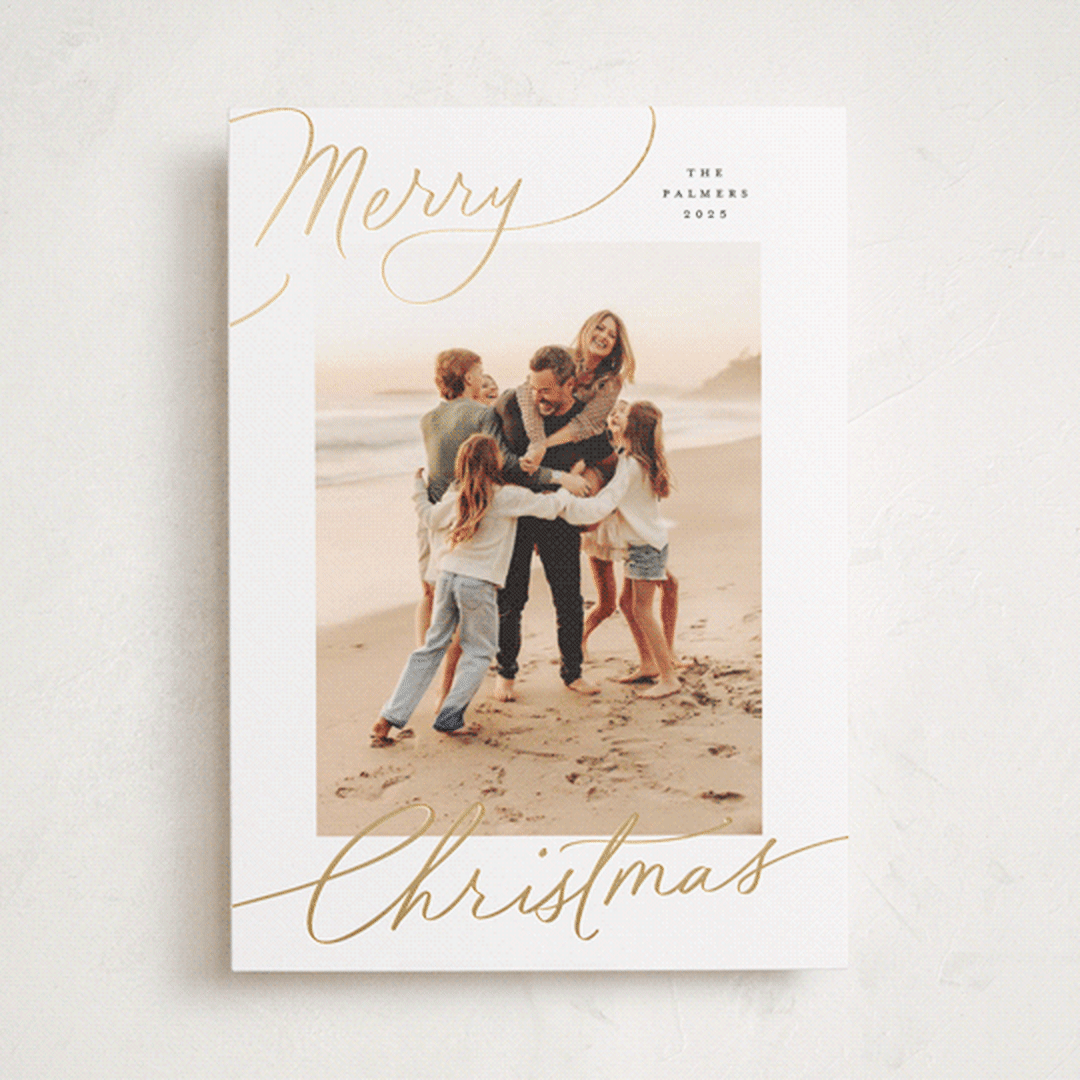 "Evoke" - Holiday Cards in Snow by Everett Paper Goods - Front