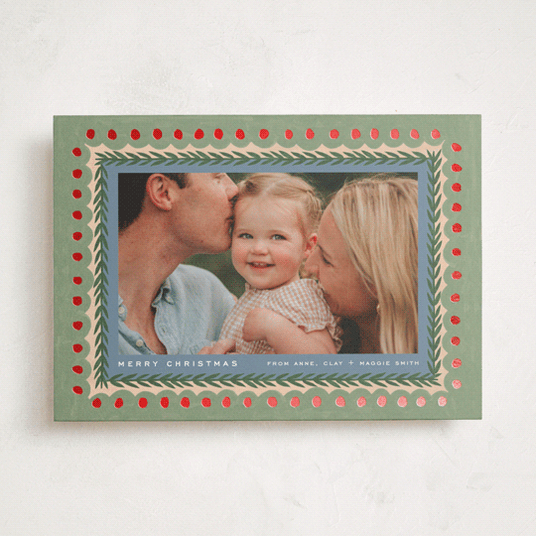 "Primary" - Holiday Cards in Olive by Amy Kross - Front