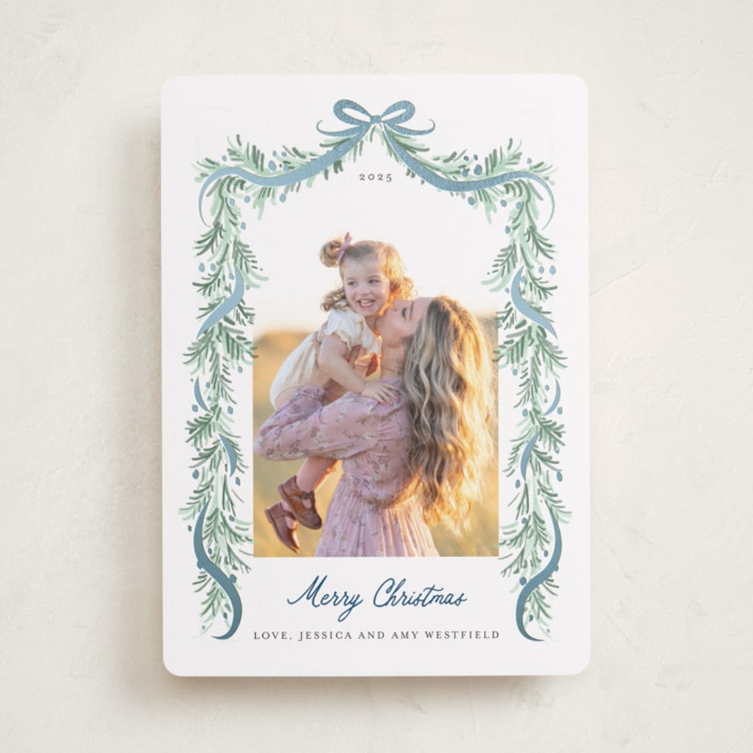 "Soft Garland" - Holiday Cards in Wintermint by frau brandt - Front