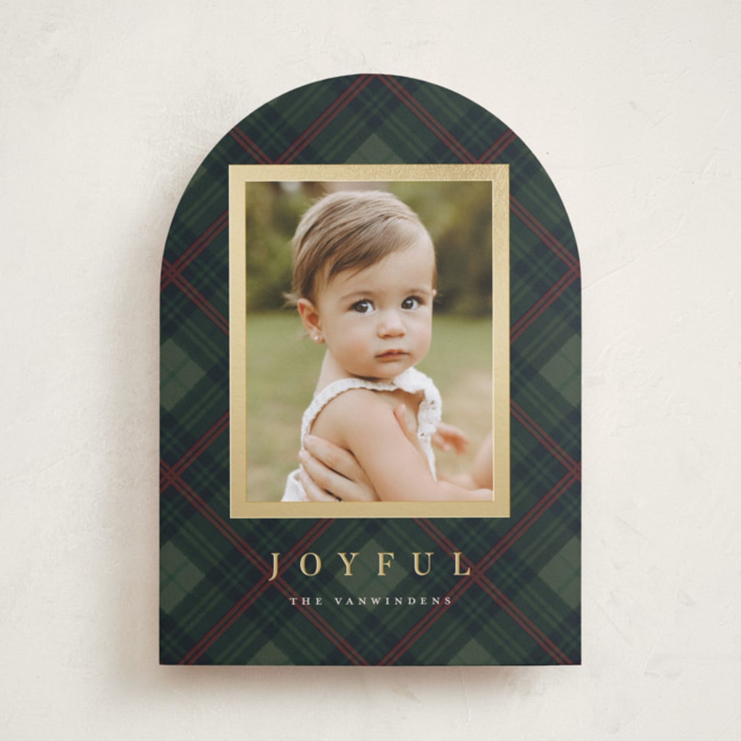 "Balmoral Green" - Holiday Cards in Pine by Olivia Kanaley Inman - Front