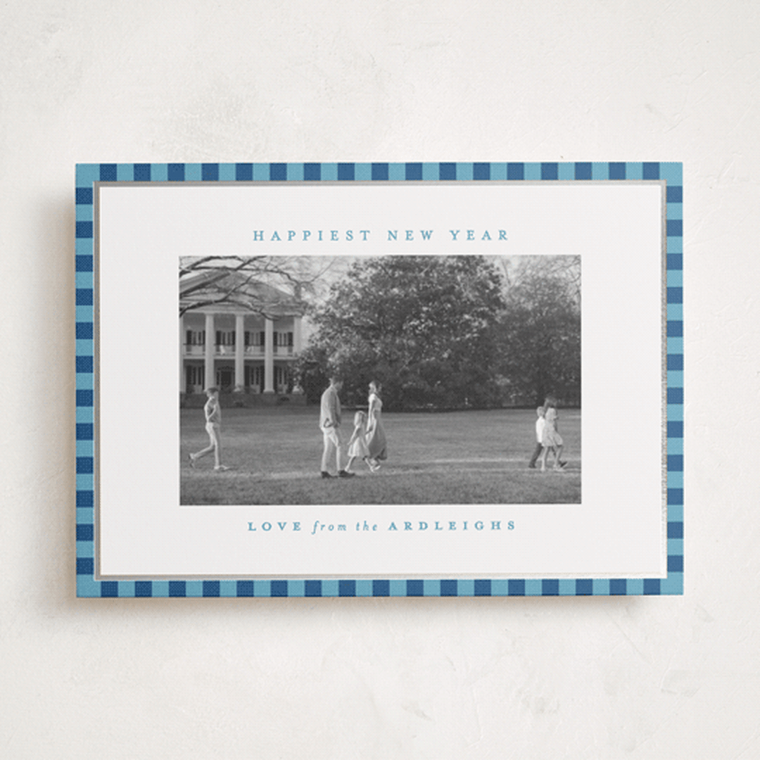 "The Charleston" - Holiday Cards in Navy by Kristie Kern - Front