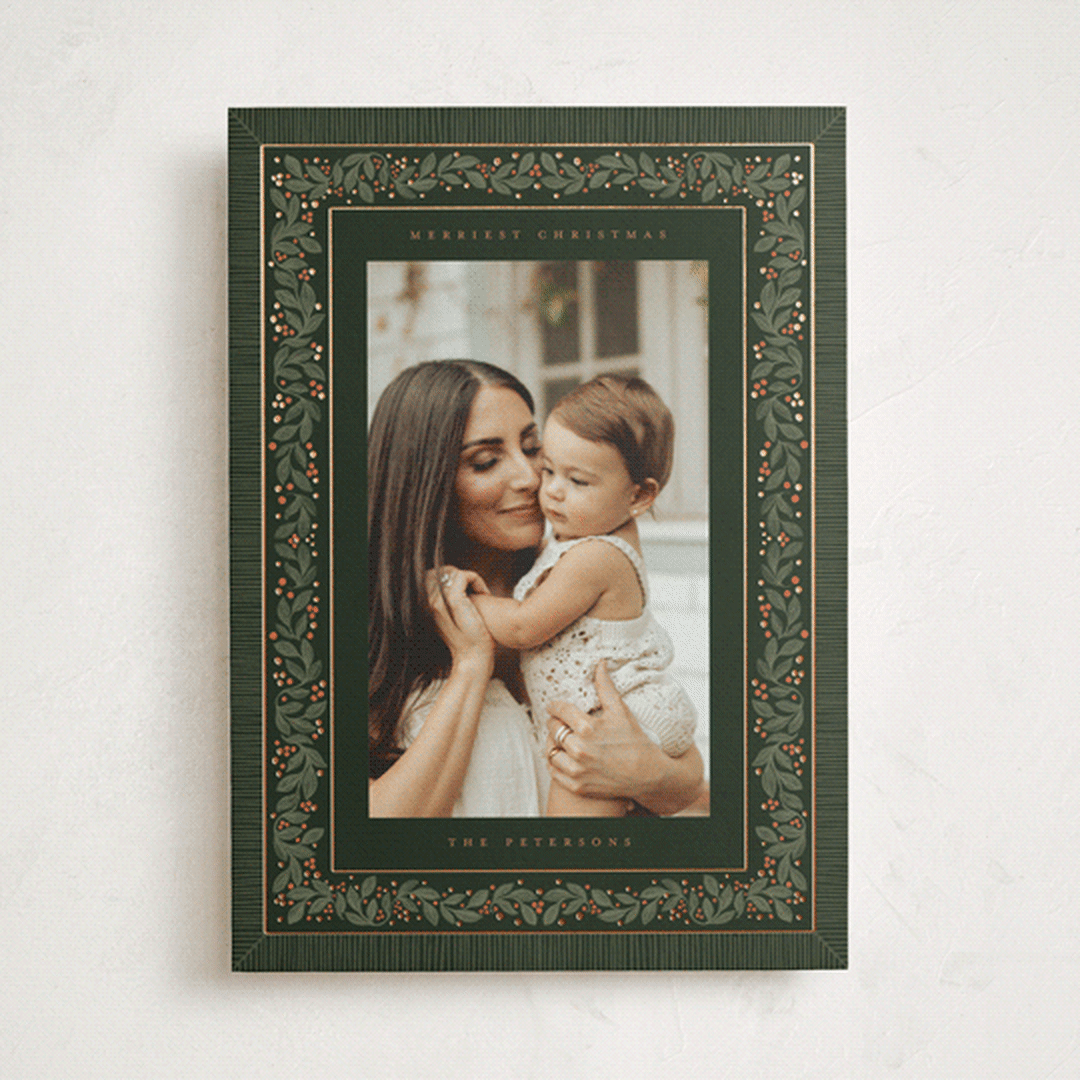 "Antique Greenery" - Holiday Cards in Fir by Jenna Holcomb - Front