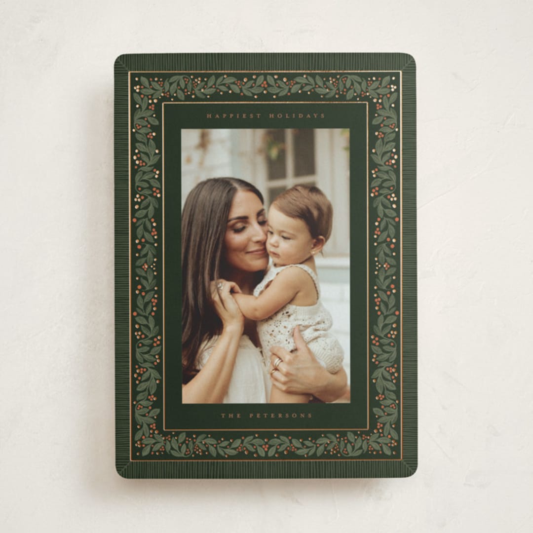 "Antique Greenery" - Holiday Cards in Fir by Jenna Holcomb - Front