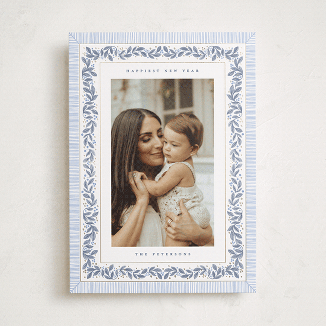 "Antique Greenery" - Holiday Cards in Frost by Jenna Holcomb - Front