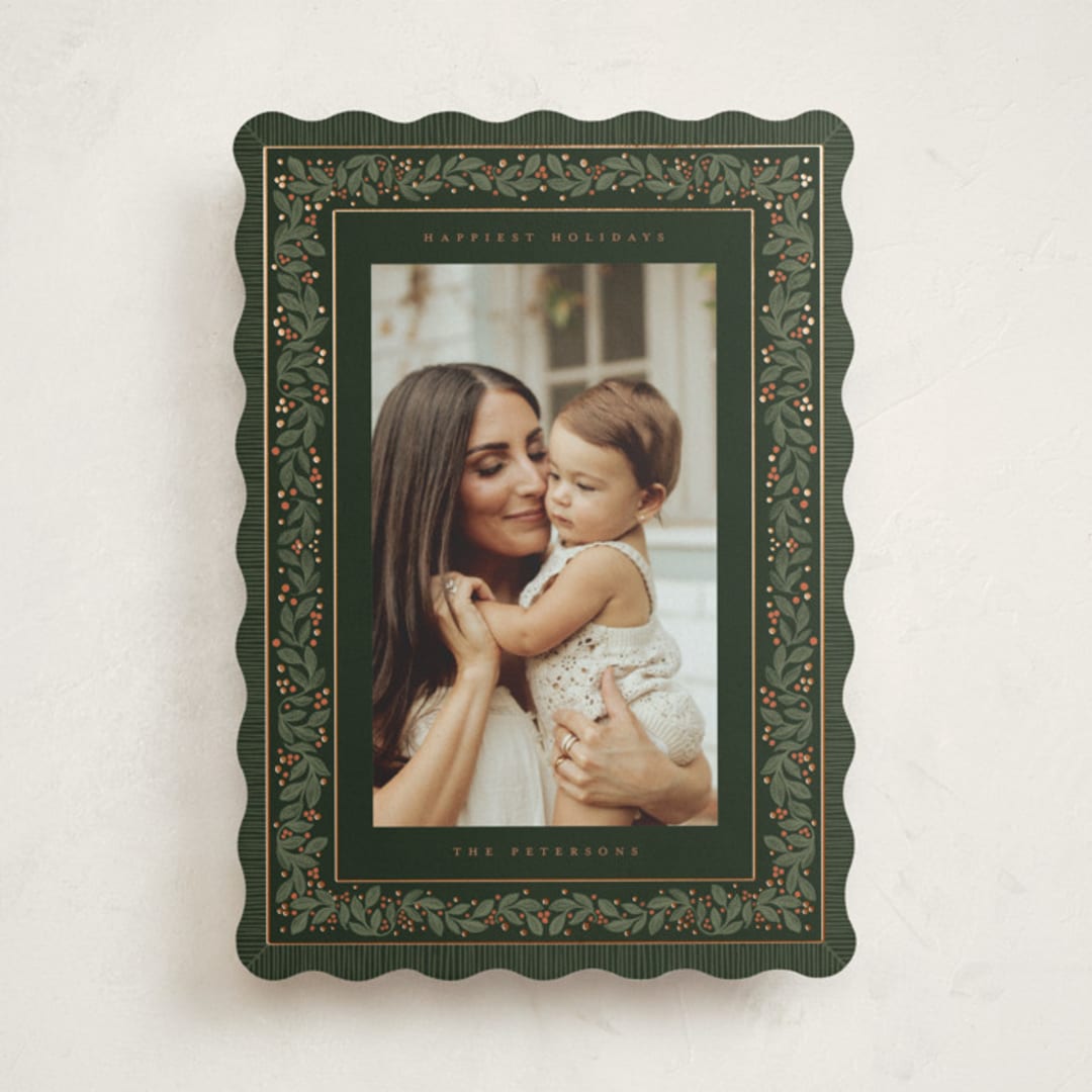 "Antique Greenery" - Holiday Cards in Fir by Jenna Holcomb - Front
