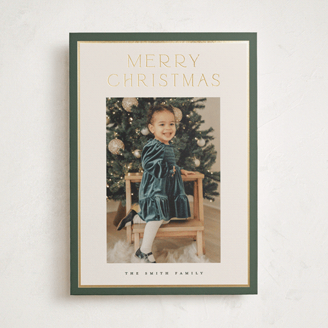 "lots of joy" - Holiday Cards in Wreath by Christy Hy Lee - Front