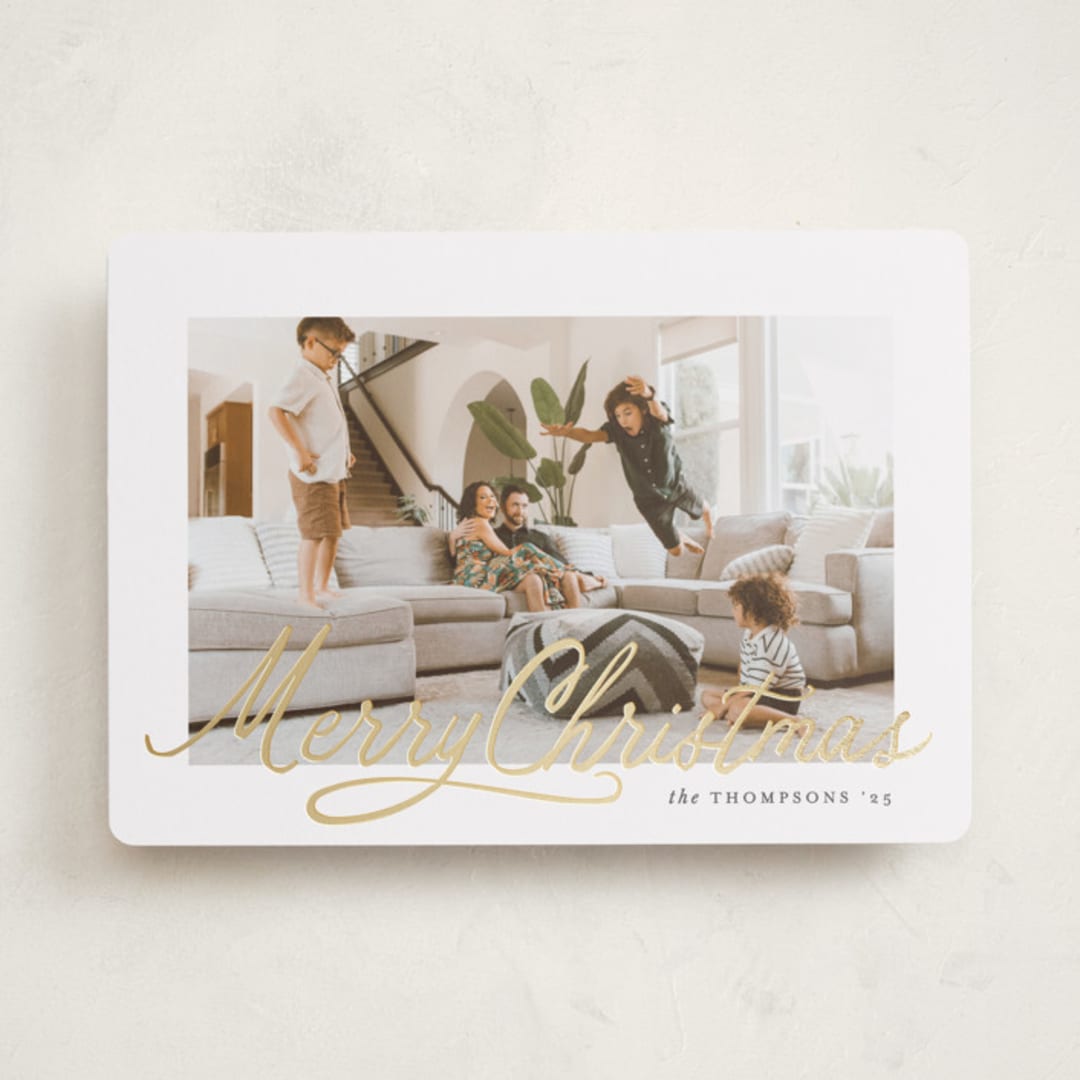 "Classic Christmas Script" - Holiday Cards in Snowdrift by Karidy Walker - Front